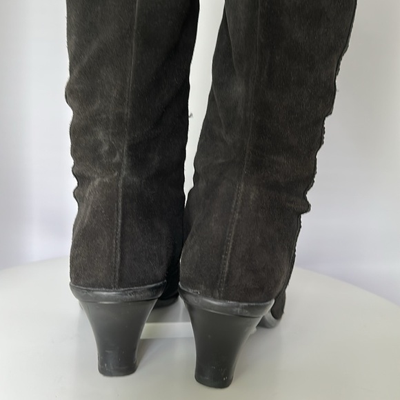 La Canadienne Dorina Boots Waterproof Suede Classic Side Zipper Mid Heel 15104 - Picture 7 of 15